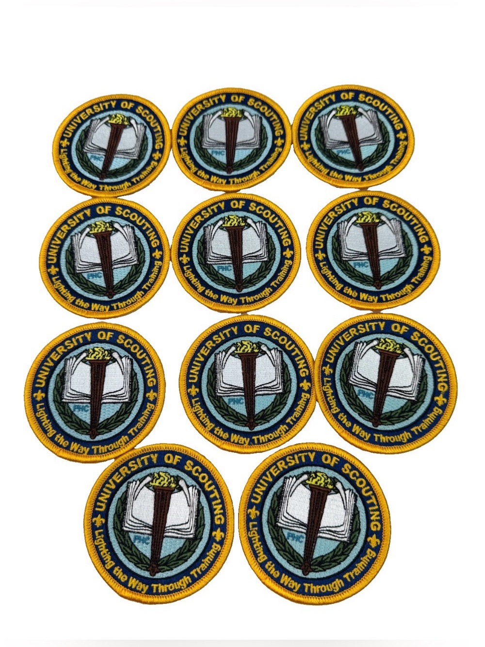Lot Of 10 BSA University Of Scouting Patches 3” Round Boy Scouts Embroidered New